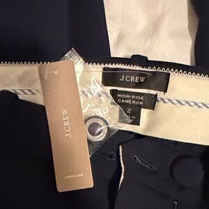 J.Crew High Rise Cameron Pant Navy High-Waist Trousers NWT